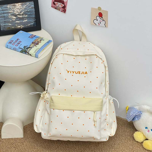 Casual Polka Dot Backpack Bowlift