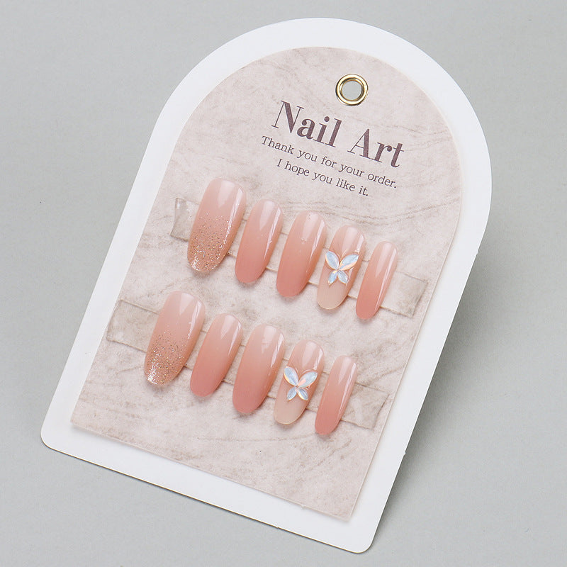 Elegant Floral Press-On Nail Art Set Bowlift