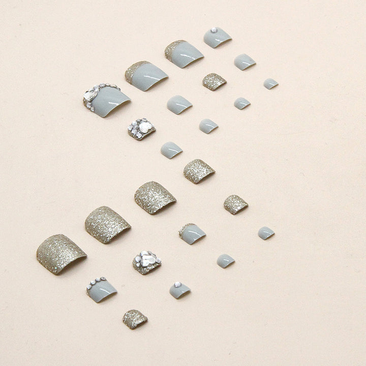Glamorous Glittering False Nail Art Bowlift