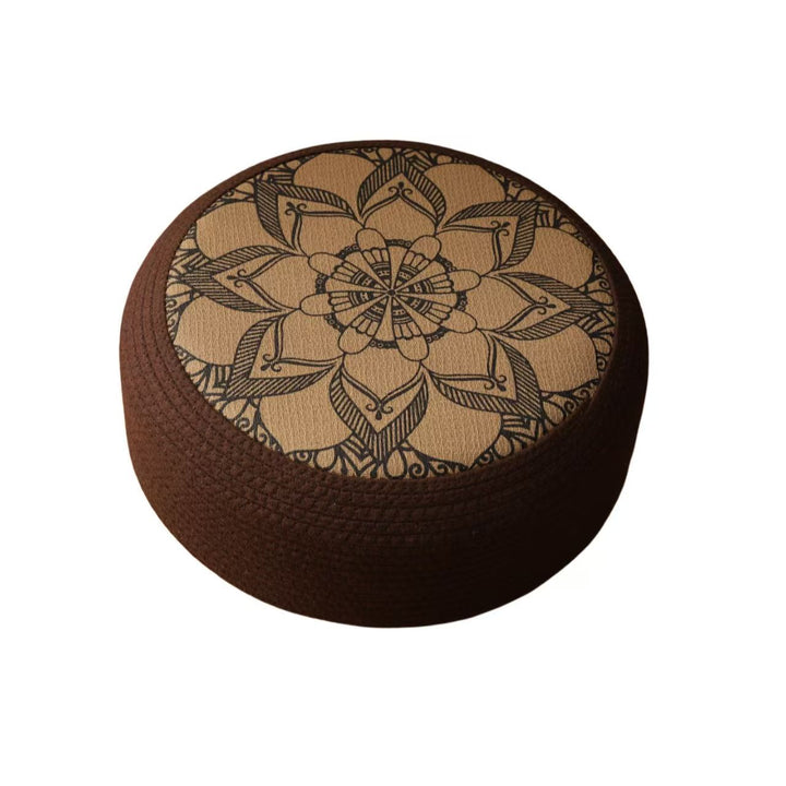Decorative seating pouf with stylish floral design Bowlift