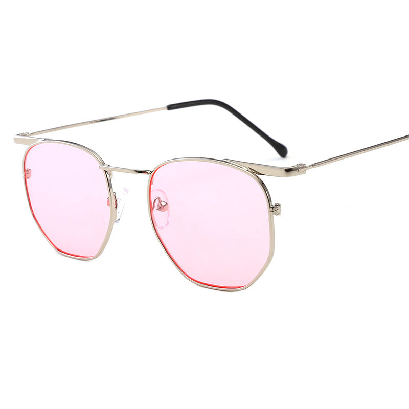 Women's fashionable geometric sunglasses with elegant metal frame Bowlift