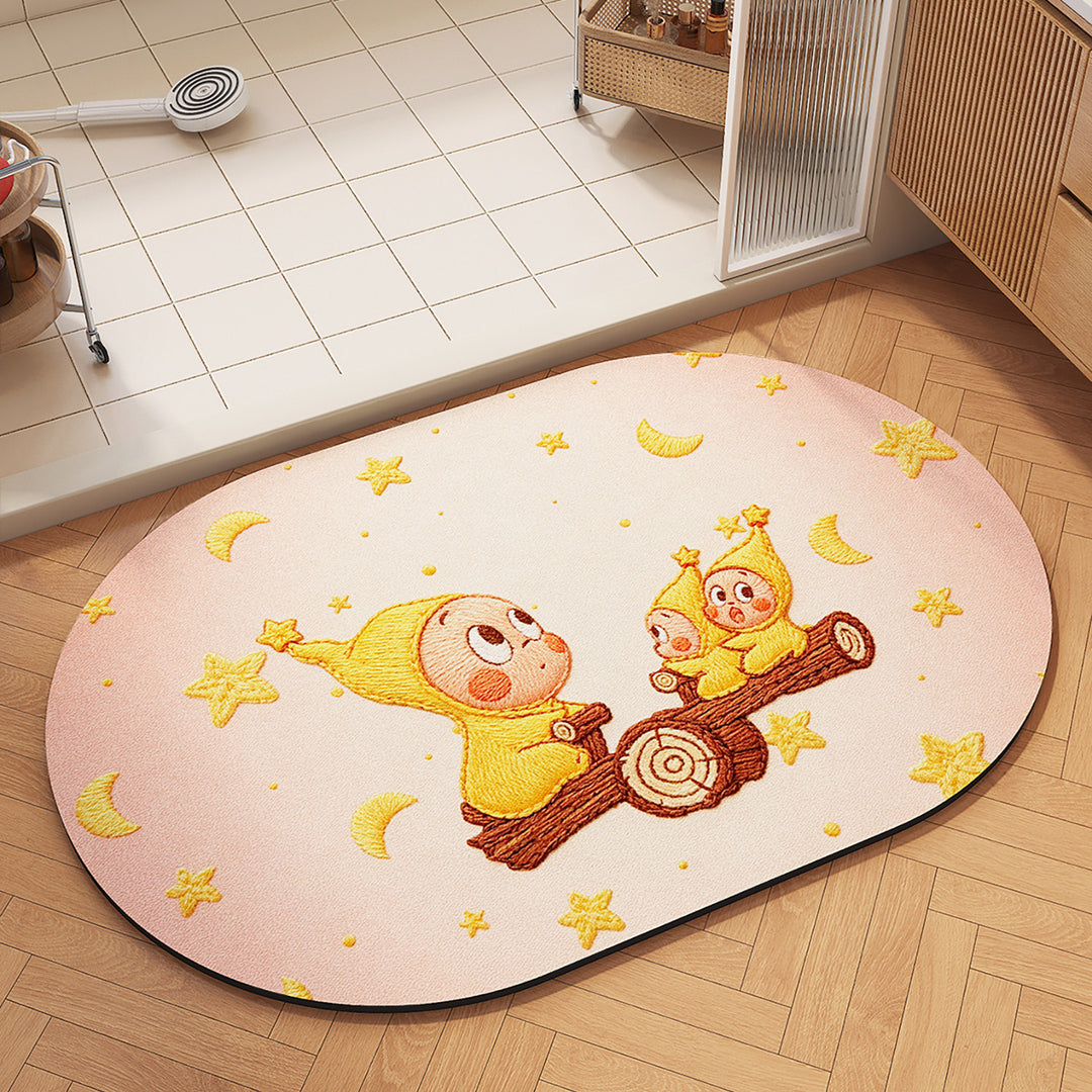 Cute Character-Themed Bath Mat