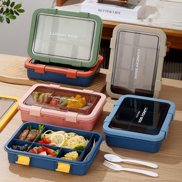 Leakproof Compartmentalized Kids Bento Lunchbox with Removable Round Soup Bowl and Utensil Storage Bowlift