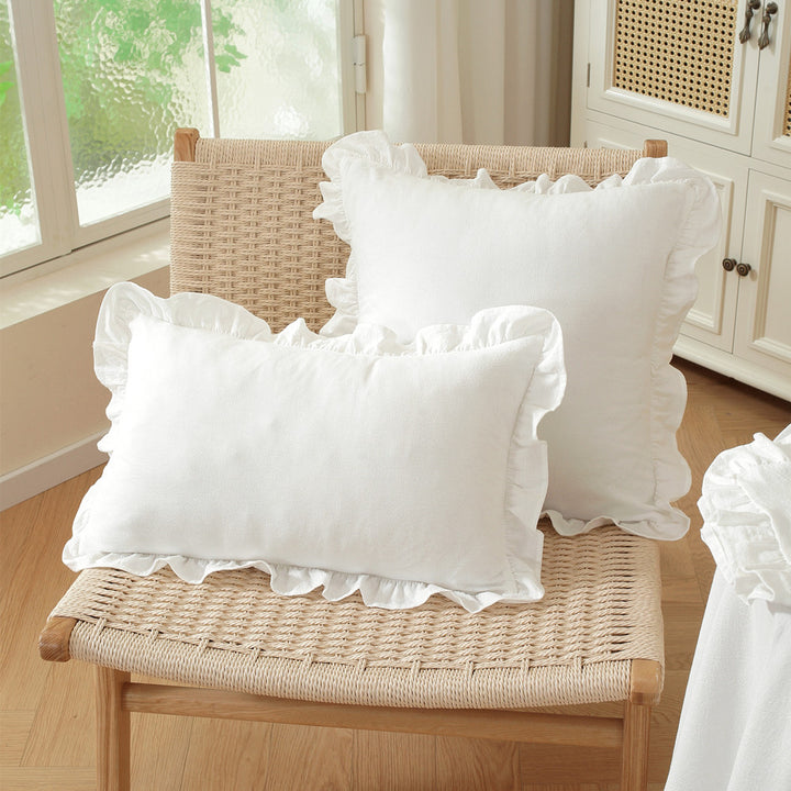 Ruffled Decorative Throw Pillow