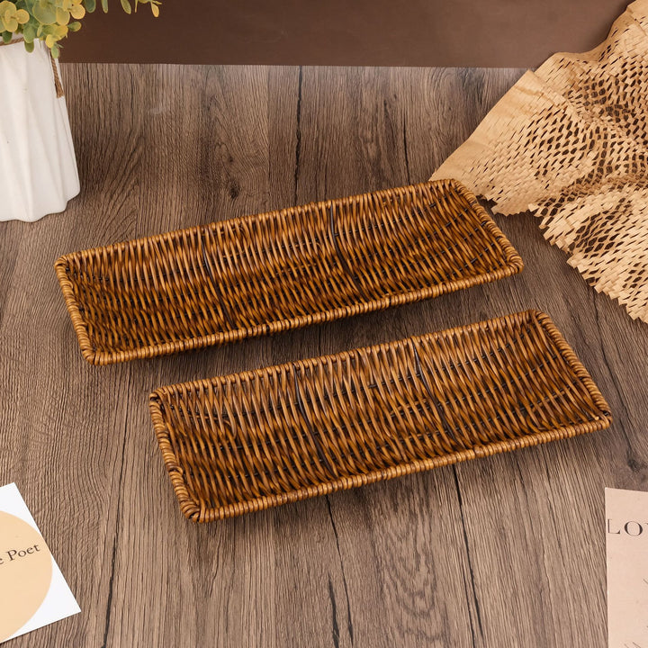 Rectangular Woven Storage Basket Bowlift