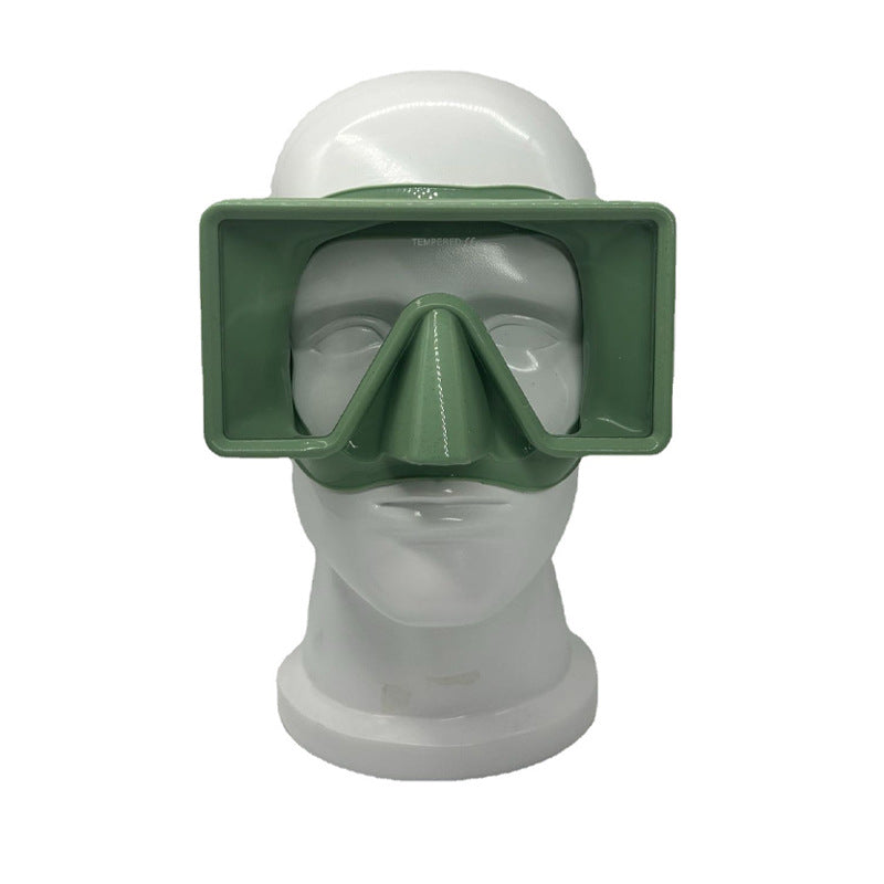 Diving mask with maximum field of view and comfortable silicone rim Bowlift