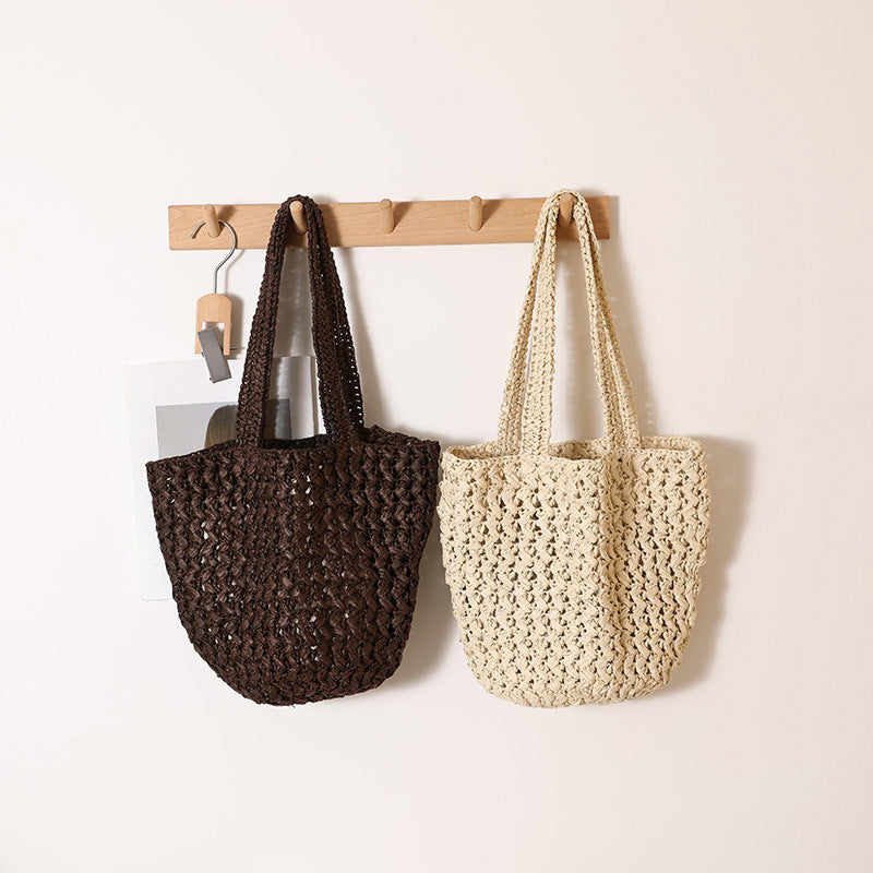 Braided Bast Crossbody Bag with Generous Interior Capacity Bowlift