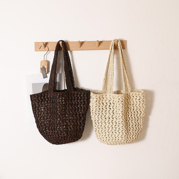 Braided Bast Crossbody Bag with Generous Interior Capacity Bowlift