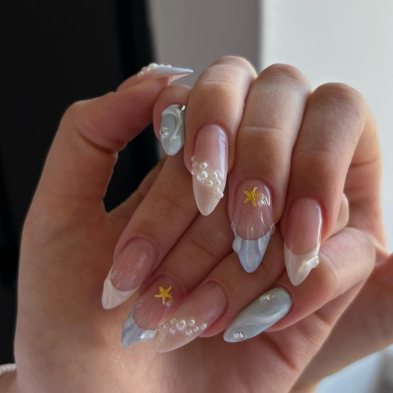 Luxurious Decorative Press-On Nail Art Set Bowlift