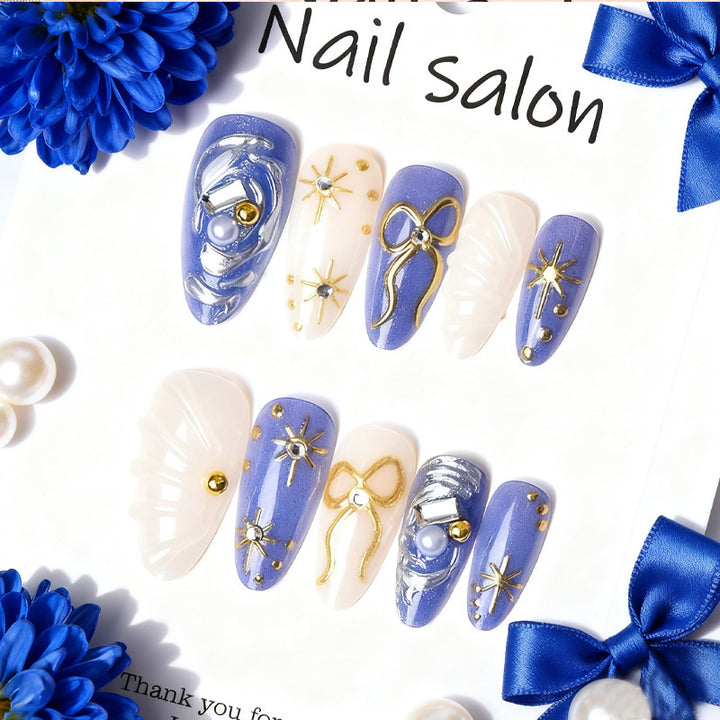 Artfully designed nail set Bowlift