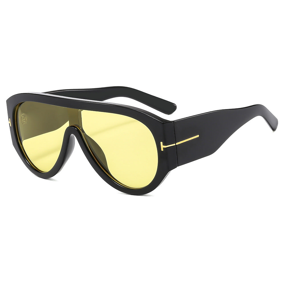 Bold Shield Sunglasses with Statement Design Bowlift