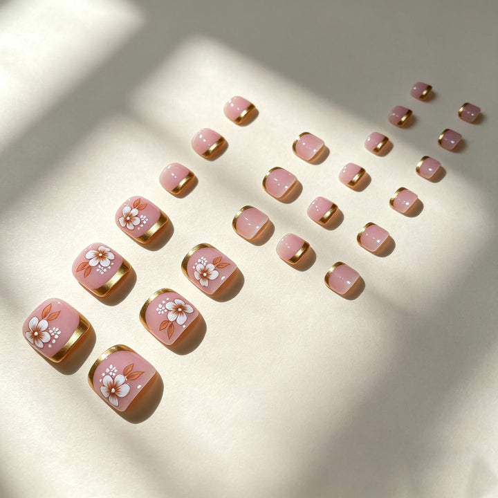 Decorative Floral Nail Art Tips Bowlift