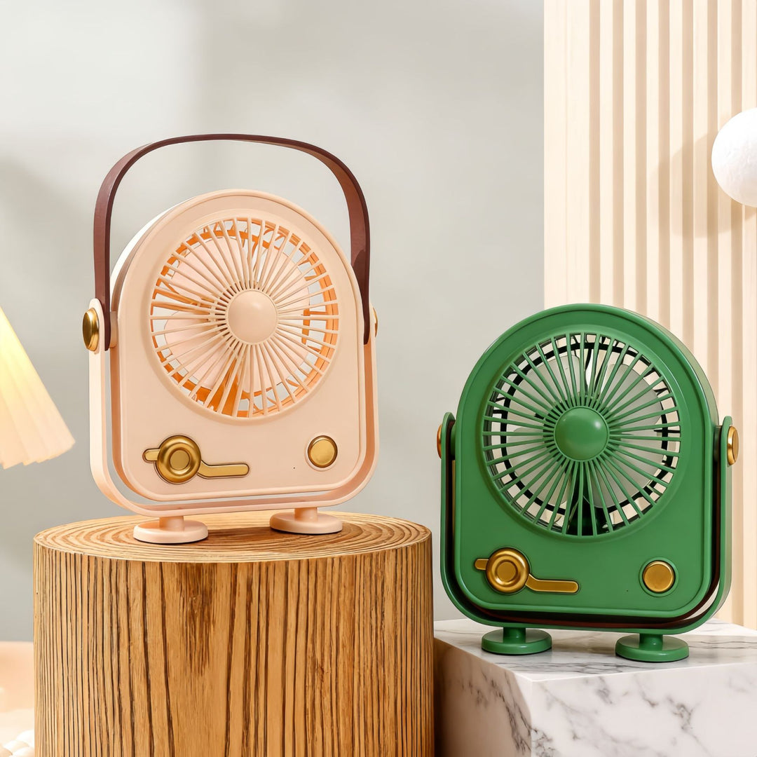 Ladies Portable Retro Fan Bowlift