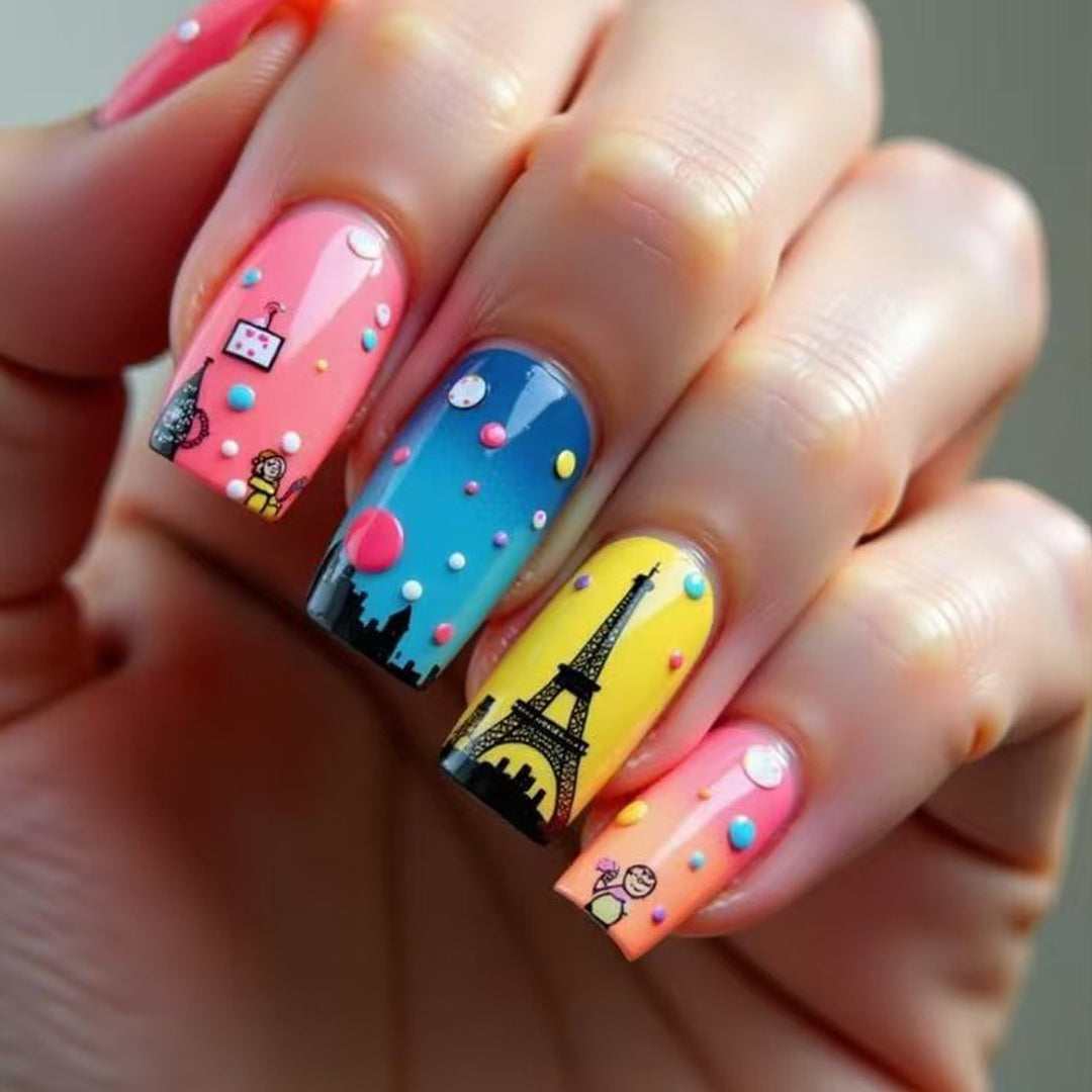 Creative Nail Art with Parisian Motifs Bowlift