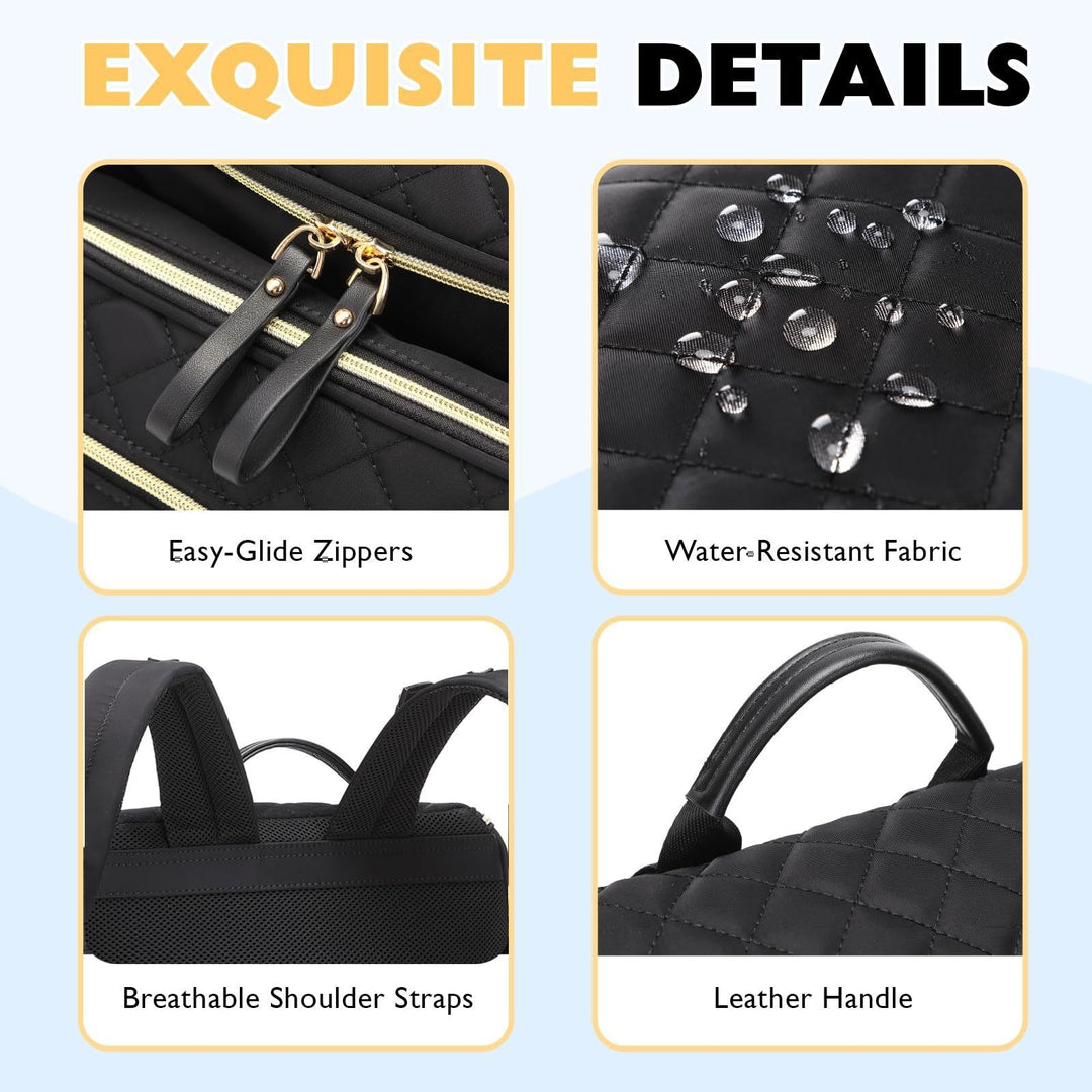 Multi-Functional Quilted Backpack Bowlift