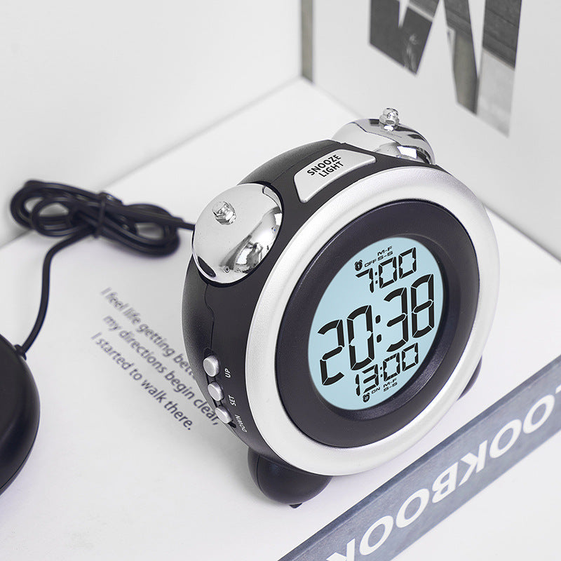 Digital Alarm Clock with Dual Alarm and Temperature Display Bowlift