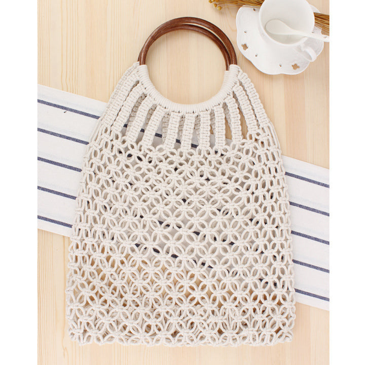 Tote bag with braided net design and practical inner bag Bowlift