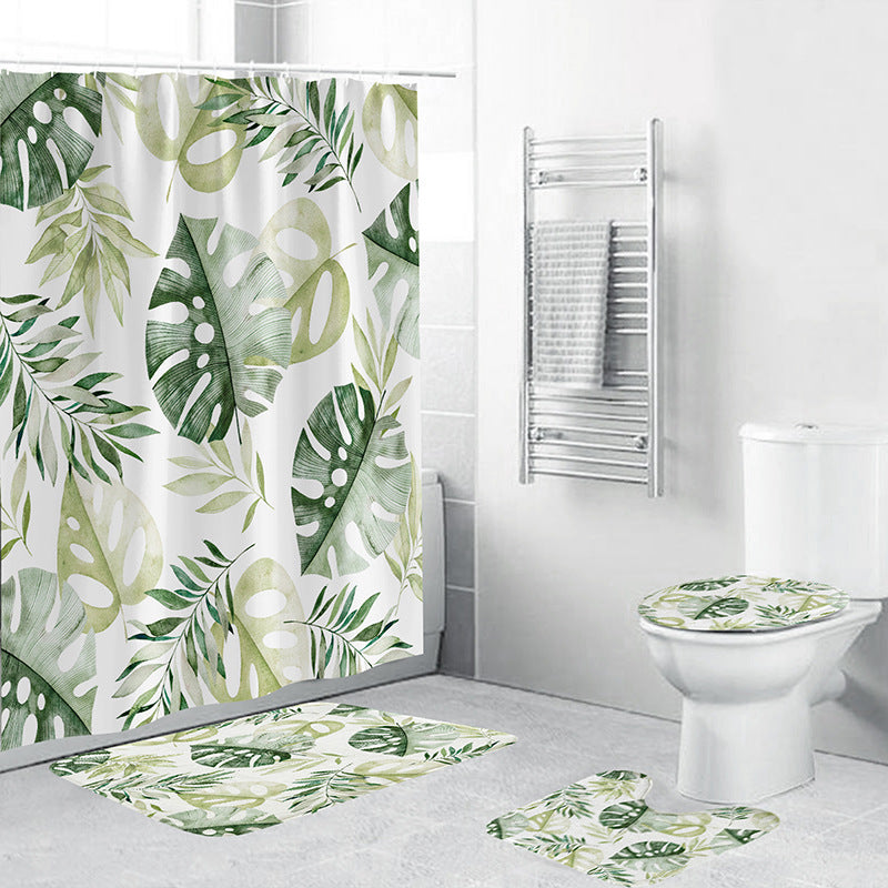 Tropical Plant Bathroom Set Bowlift