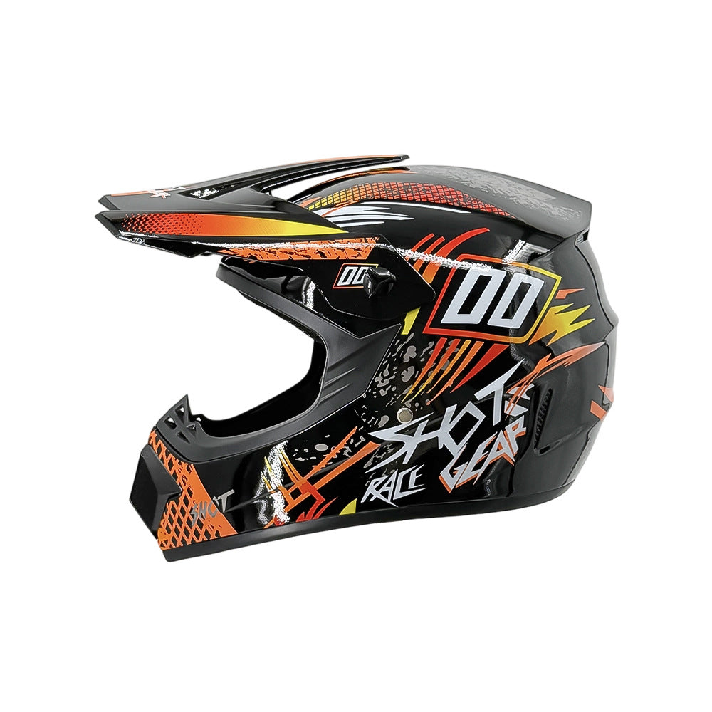 full-face motocross helmet with extended visor and reinforced chin guard Bowlift