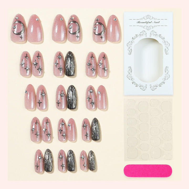 Decorative Cosmic Press-On Nail Set Bowlift