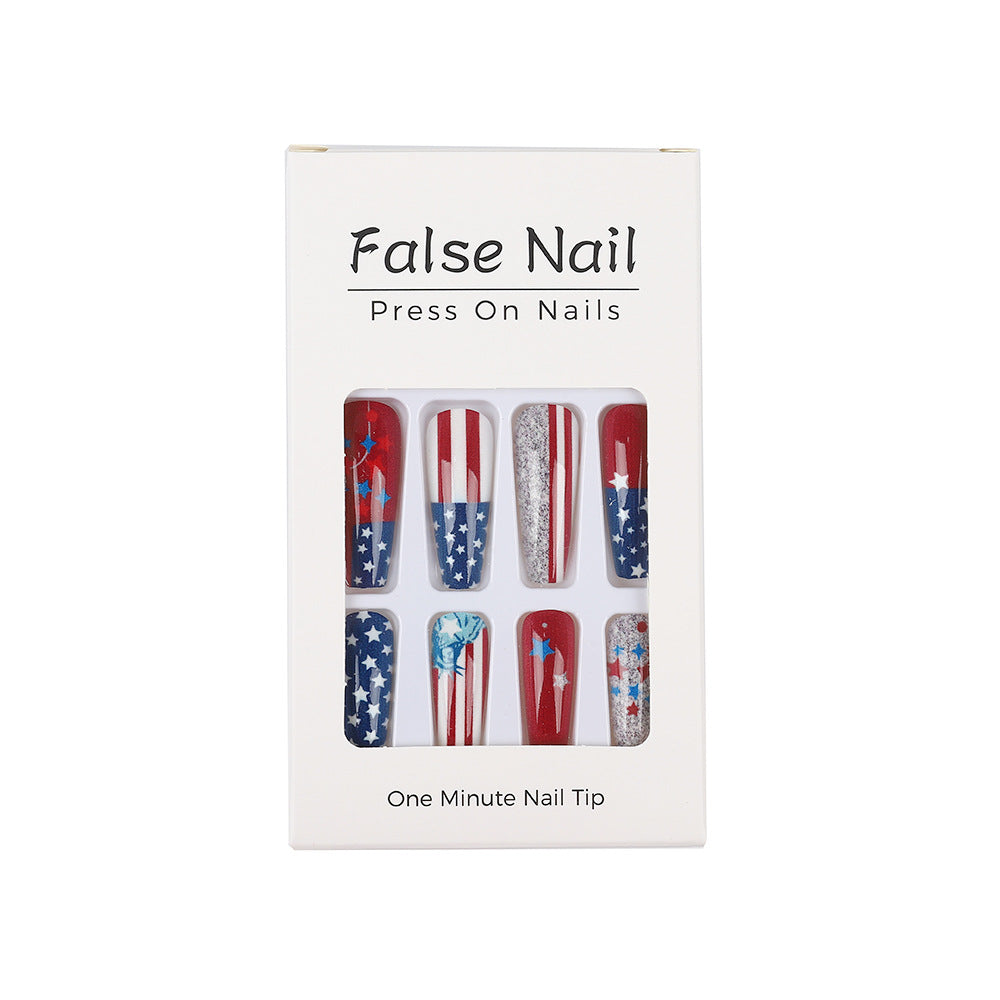 Creative Nail Art with Patriotic Design Bowlift