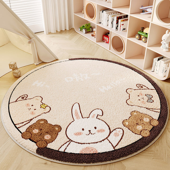 Cartoon-Themed Round Area Rug