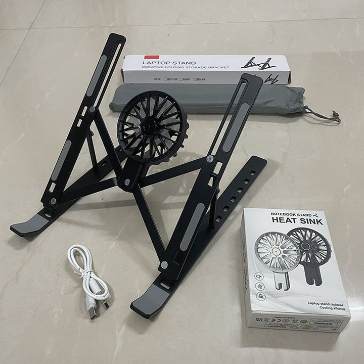 Height-adjustable laptop stand with cooling system Bowlift
