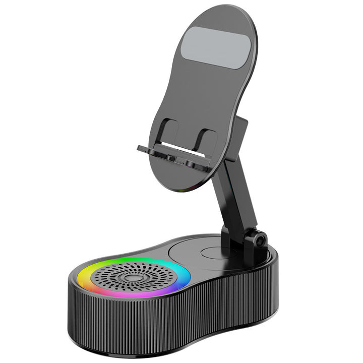 Unisex multitasking smartphone mount with integrated Bluetooth speaker Bowlift