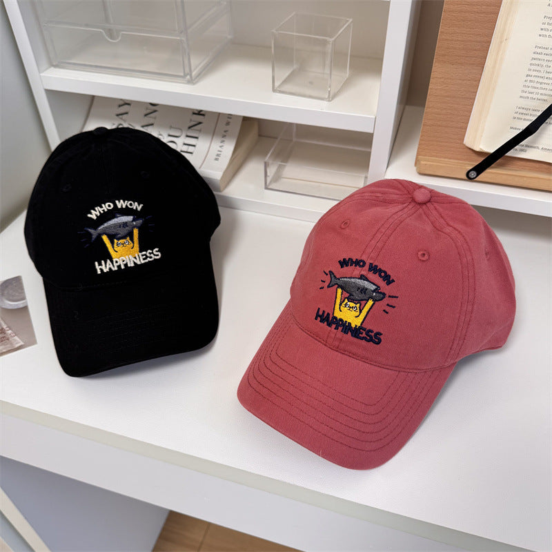Women's Playful Embroidered Adjustable Baseball Cap Bowlift