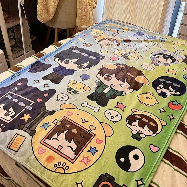 Cute Cartoon Character Throw Blanket
