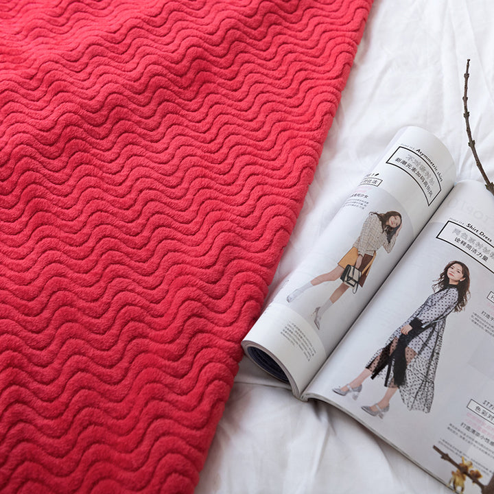 Ladies Cozy Wave Texture Blanket Bowlift