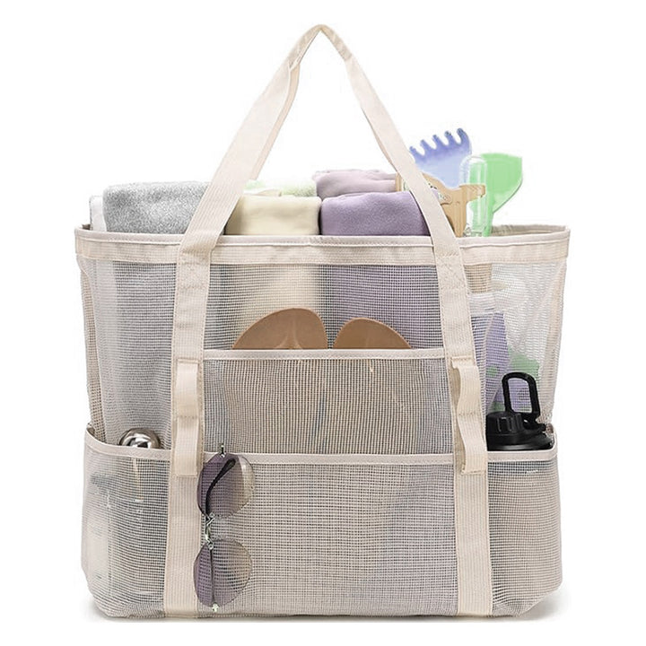Practical Beach Tote Bag Made of Breathable Mesh Material Bowlift