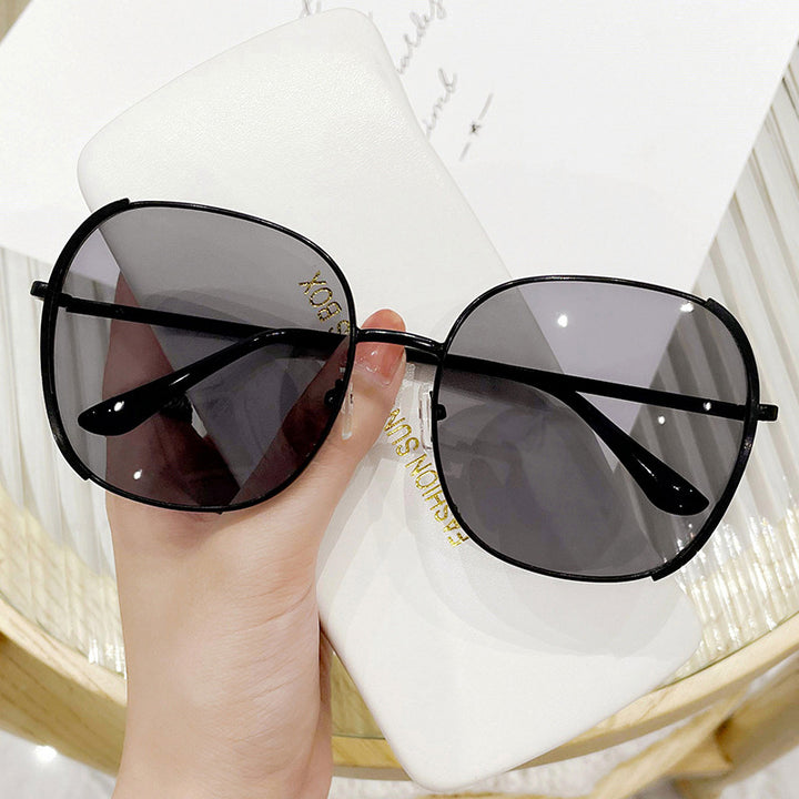 Women's large square sunglasses with high-quality metal frame Bowlift