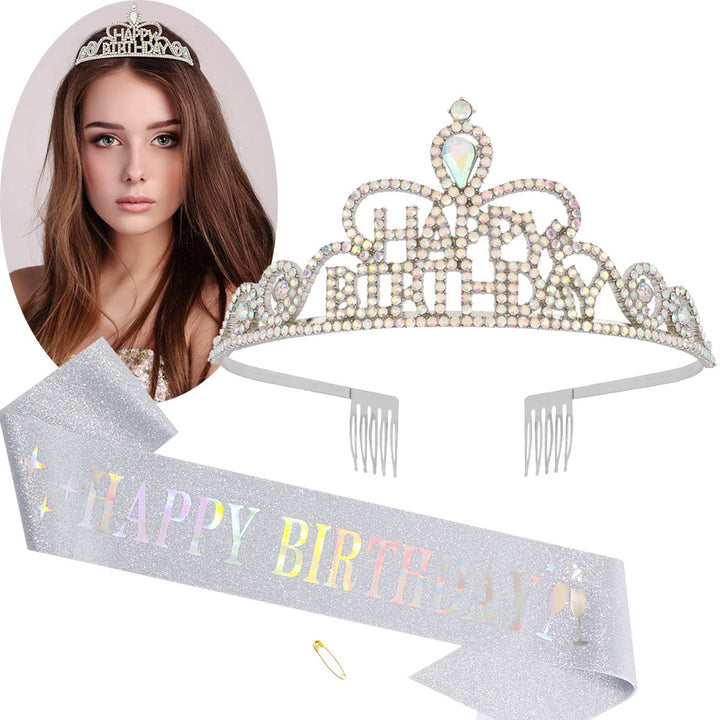 Women Funkenkrone with "Happy Birthday" lettering Bowlift
