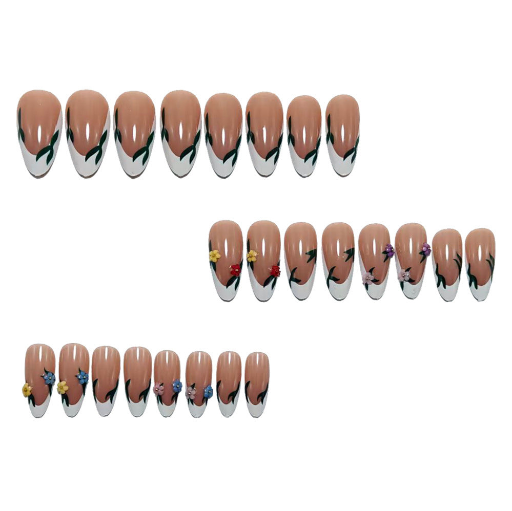 Artificial nails with floral 3D design Bowlift 1788232771