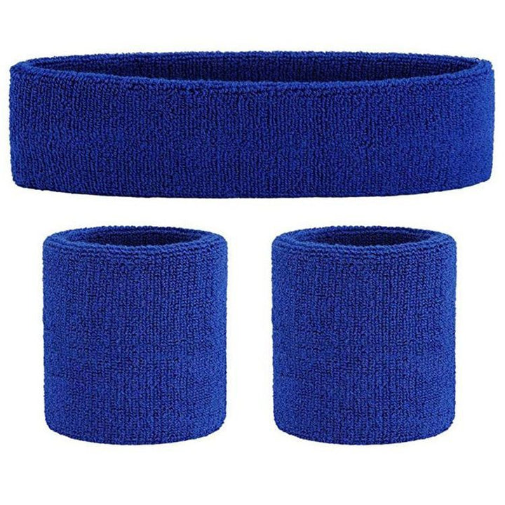 Sports Terry Sweatband Set for Head and Wrists Bowlift