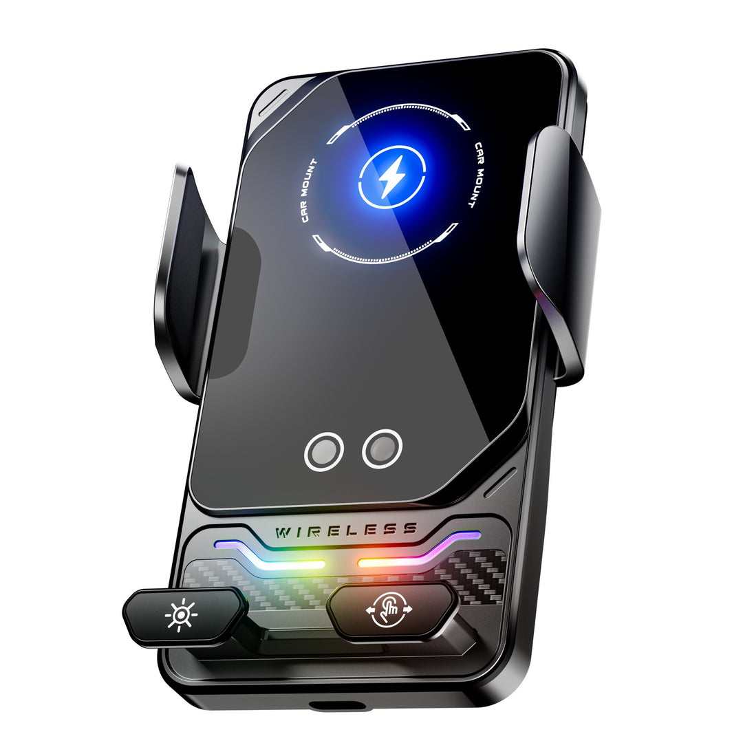Unisex Qi-enabled smartphone holder with automatic fastening Bowlift