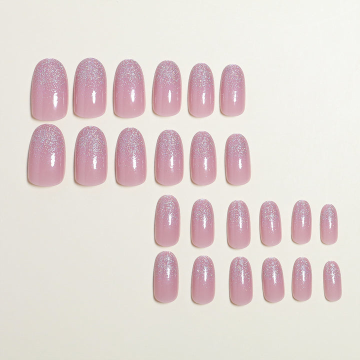 Glittery Elegant Press-On Nail Set Bowlift