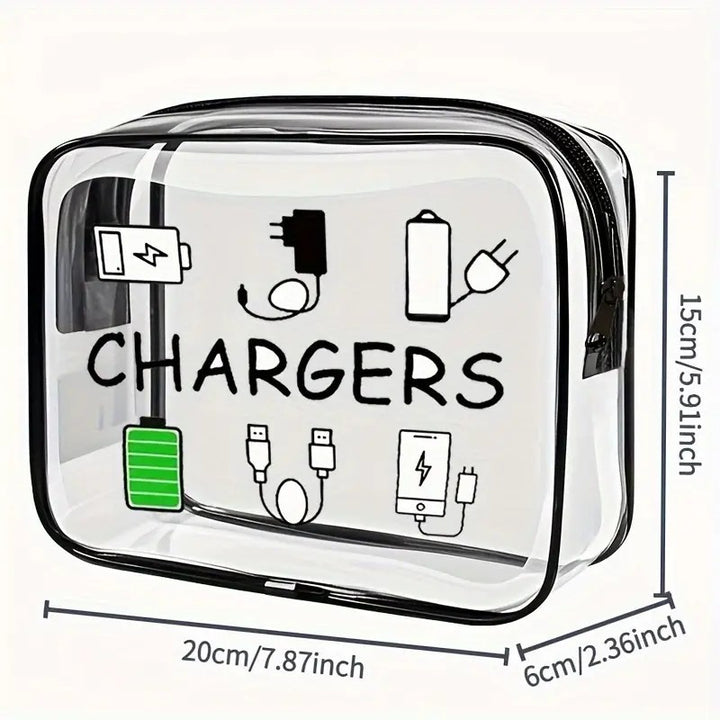 Transparent travel medicine organizer pouch with zippered compartments Bowlift