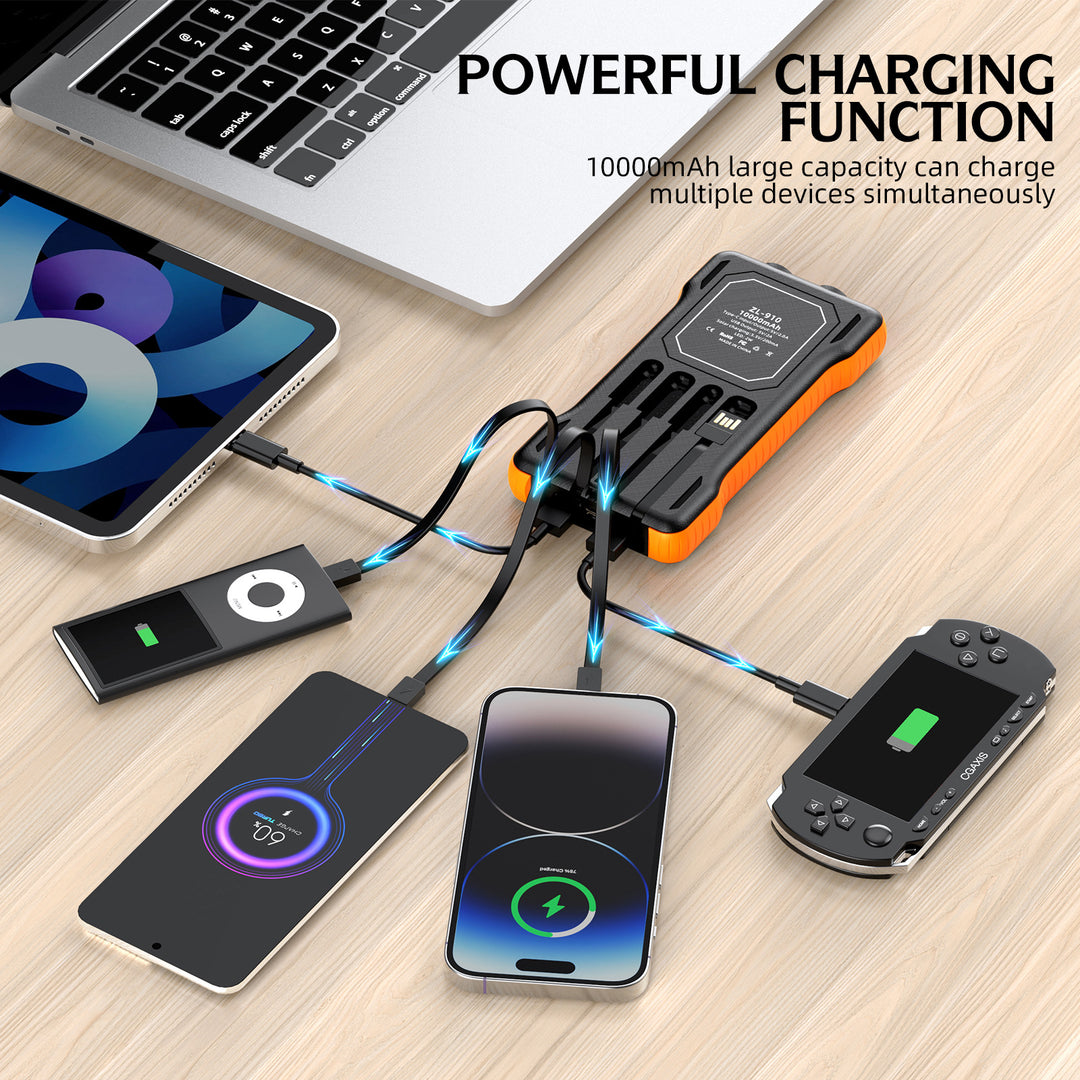 Solar Powerbank with Integrated LED Light Bowlift