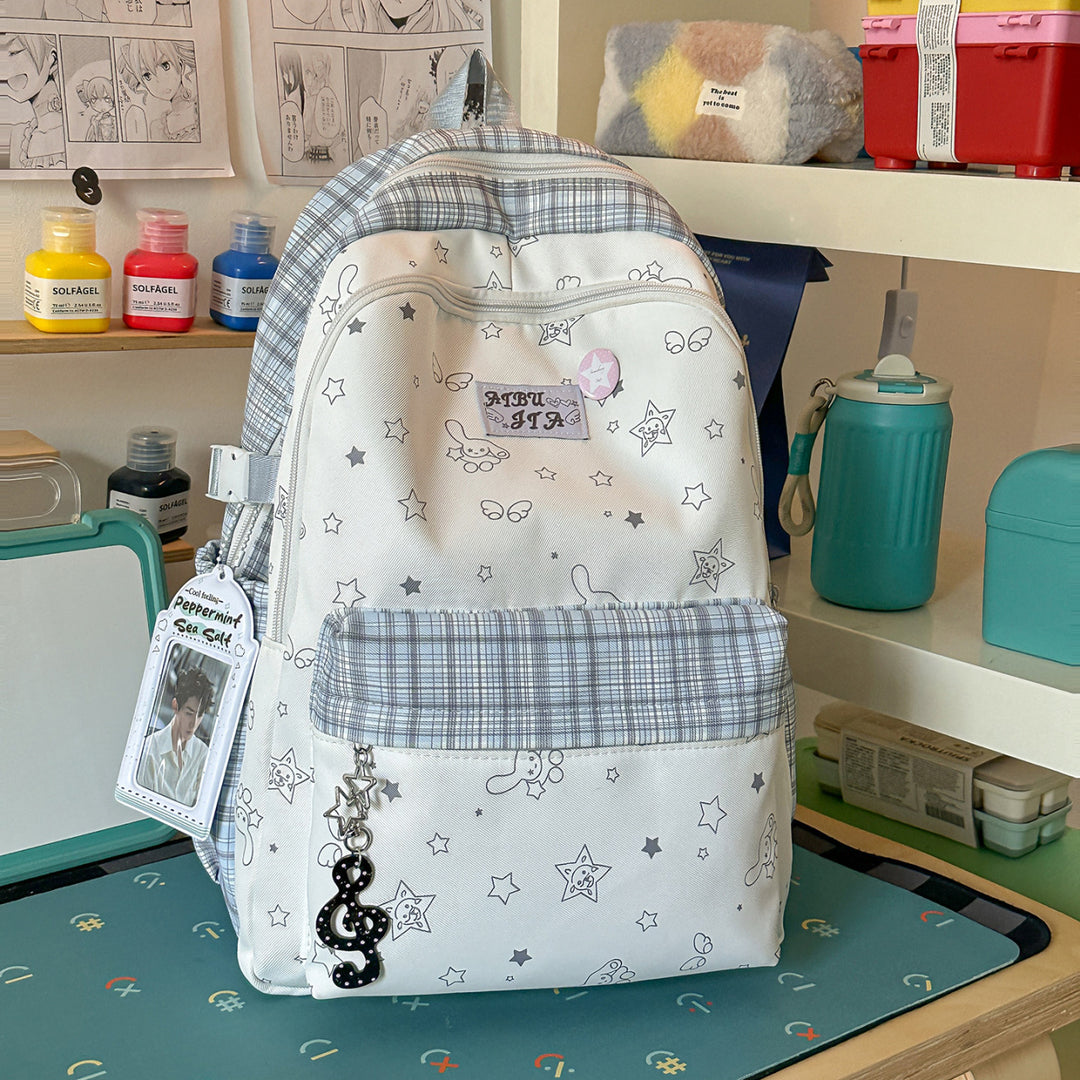 Fun-Themed Star Print Backpack