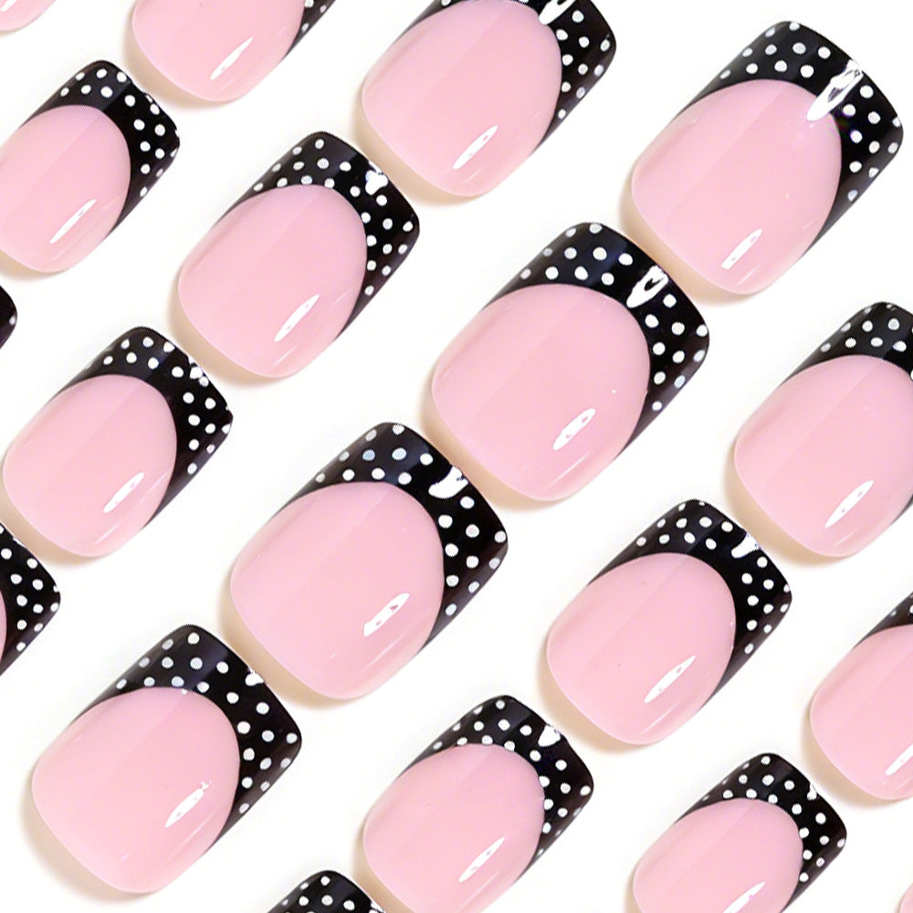 Stylish French Tip Nail Art Set Bowlift