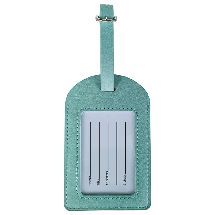 Stylish Leather Luggage Tag Bowlift