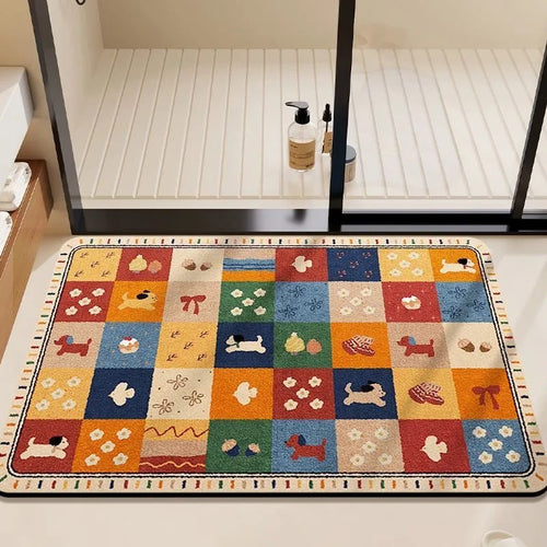 Cute Bear-Themed Bath Mat Bowlift