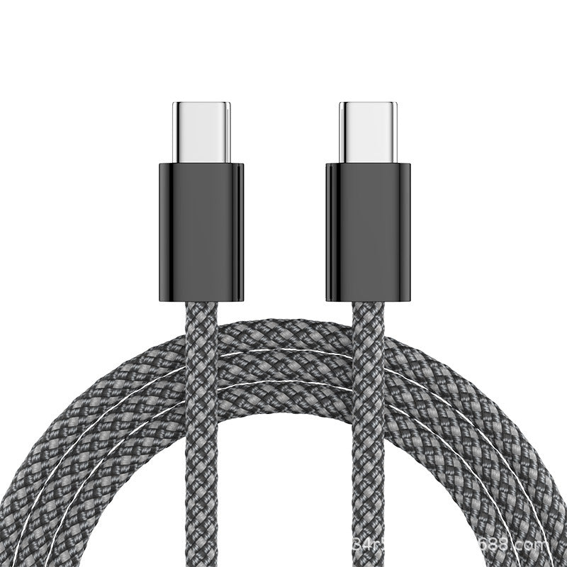 Braided USB-C to USB-C fast charging and data cable with reinforced nylon braid Bowlift