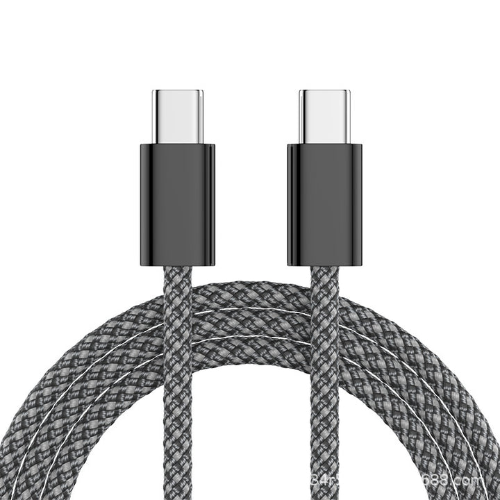 Braided USB-C to USB-C fast charging and data cable with reinforced nylon braid Bowlift