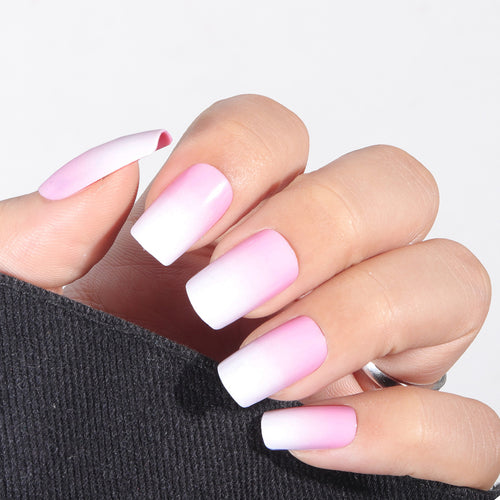 Ombre Square Press-On Nails Bowlift
