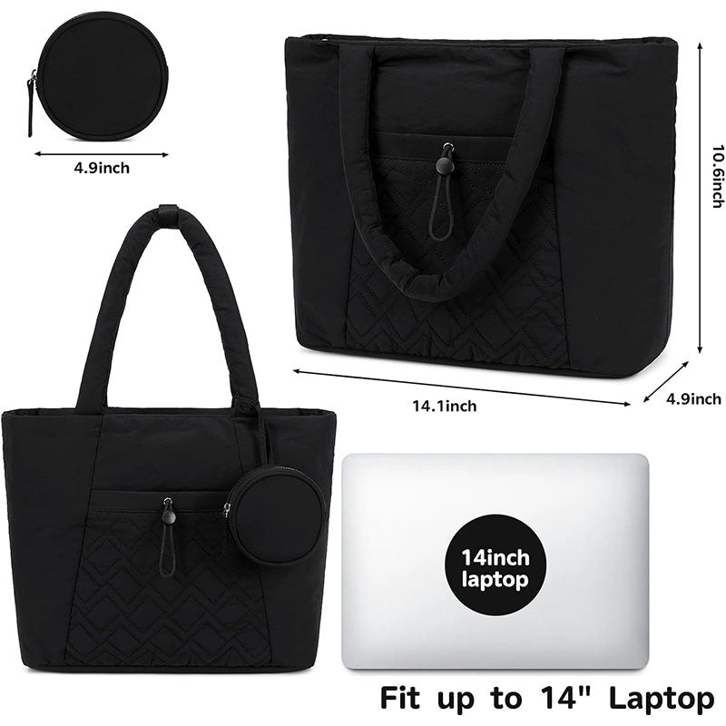 Padded everyday handbag with detachable cosmetic pouch Bowlift