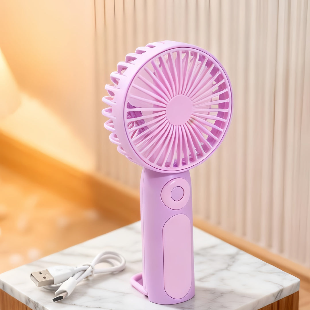 Women's Portable Hand Fan with USB Connection Bowlift