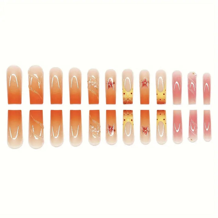 Artistic Floral Nail Enhancements Bowlift